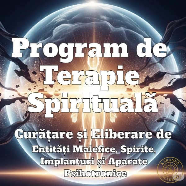 Program de Terapie Spirituală Curățare și Eliberare de Energii și Entități Malefice, Spirite, Implanturi și Aparate Psihotronice